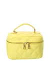 Persaman New York Mia16 Quilted Leather Vanity Bag In Yellow