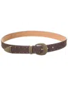 Persaman New York Mia92 Suede Belt In Brown