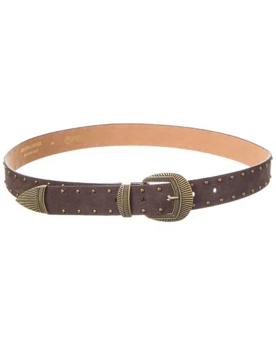 Persaman New York Mia92 Suede Belt In Brown