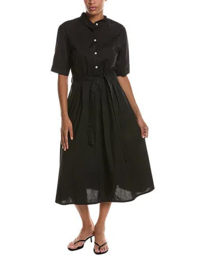 Persaman New York Midi Shirtdress In Black