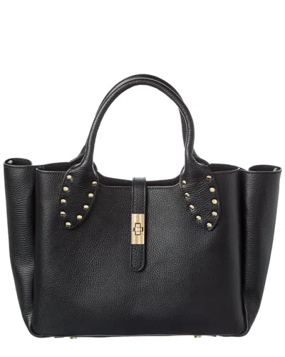 Persaman New York Naomi22 Studded Leather Handle Tote In Black