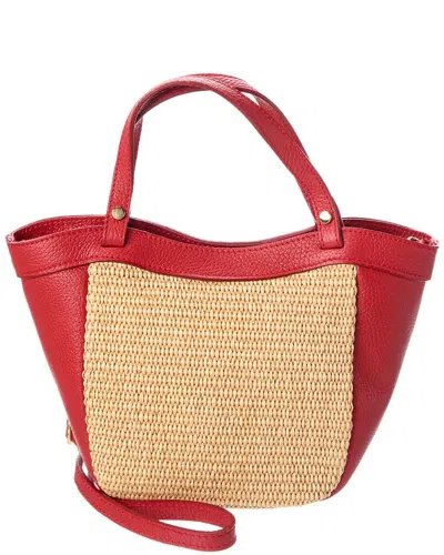 Persaman New York Odette Straw & Leather Tote