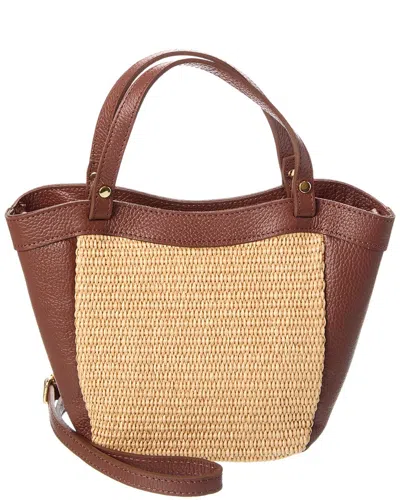 Persaman New York Odette Straw & Leather Tote