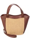 Persaman New York Odette Straw & Leather Tote
