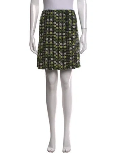 Pre-owned Persaman New York Polka Dot Print Mini Skirt In Multicolor
