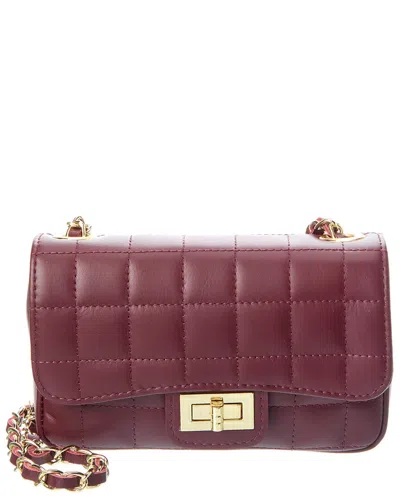 Persaman New York Poppy Quilted Leather Crossbody In Pink