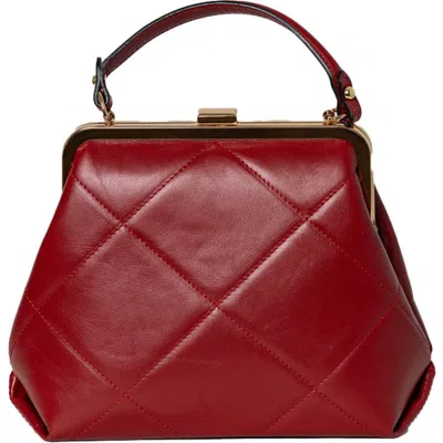 Persaman New York Quilted Satchel Top-handle Bag In Red