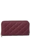 Persaman New York Quincy Quilted Leather Wallet In Red