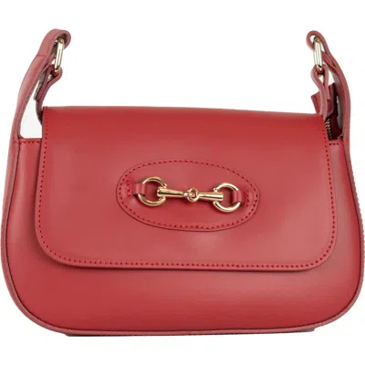 Persaman New York Reagan Bit Leather Shoulder Bag In Red
