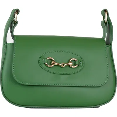 Persaman New York Reagan Bit Leather Shoulder Bag In Green