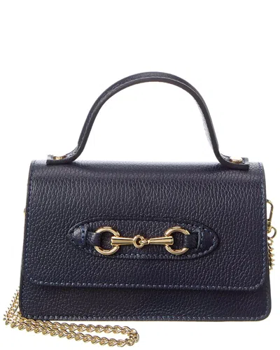 Persaman New York Reagan Leather Shoulder Bag In Blue