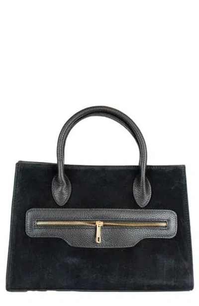 Persaman New York Renata 18 Suede Tote In Black