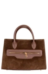 Persaman New York Renata 18 Suede Tote In Brown