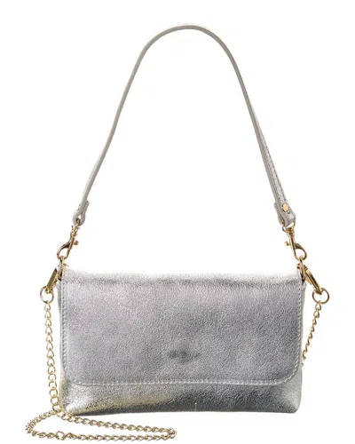Persaman New York Rory Metallic Leather Clutch