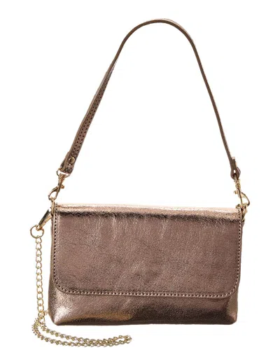 Persaman New York Rory Metallic Leather Clutch