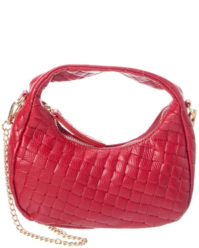 Persaman New York Rowyn16 Leather Shoulder Bag In Red