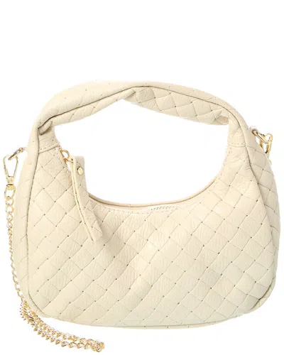 Persaman New York Rowyn16 Leather Shoulder Bag In Neutral