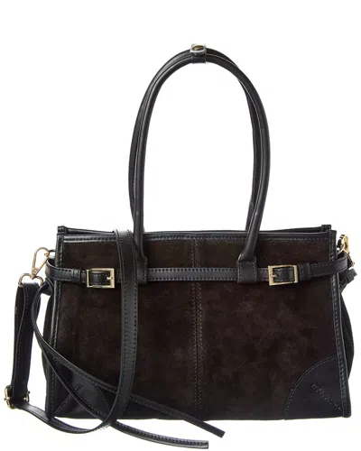 Persaman New York Sadie Suede Tote In Brown