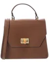 Persaman New York Sadie16 Leather Satchel In Brown