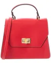 Persaman New York Sadie16 Leather Satchel In Red