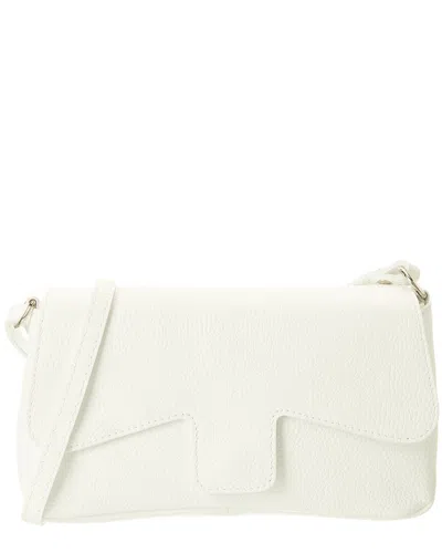 Persaman New York Siena Leather Crossbody In White