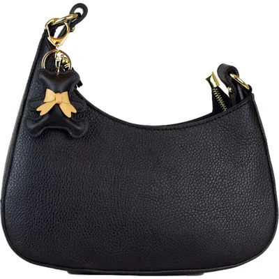Persaman New York Sloane Pebbled Leather Shoulder Bag In Black