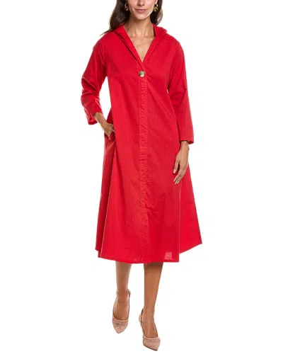 Persaman New York Solid Midi Dress In Purple
