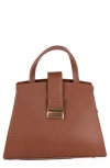 Persaman New York Structured Tote Bag In Saddle
