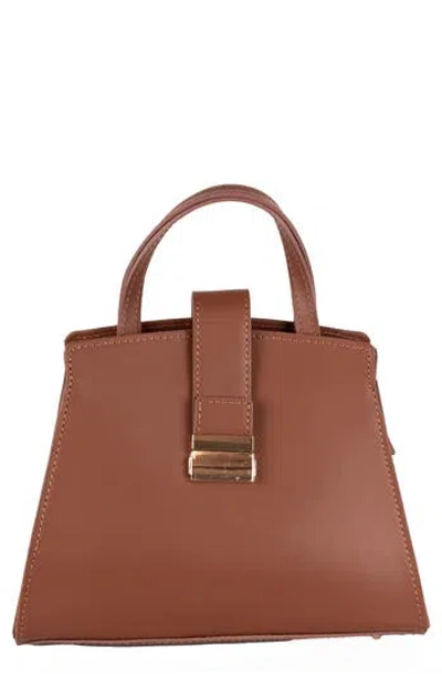 Persaman New York Structured Tote Bag In Saddle