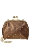 Persaman New York Studded Leather Clutch In Bronze