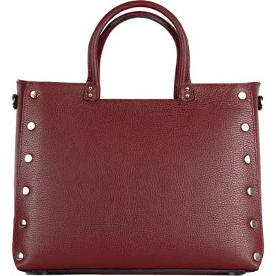 Persaman New York Studded Tote In Red