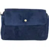 Persaman New York Suede Crossbody Bag In Blue