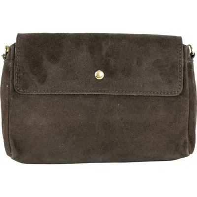 Persaman New York Suede Crossbody Bag In Brown
