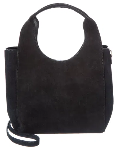 Persaman New York Suede Hobo Bag In Black