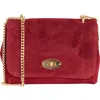 Persaman New York Suede Shoulder Bag In Red