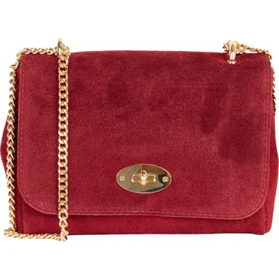 Persaman New York Suede Shoulder Bag In Red