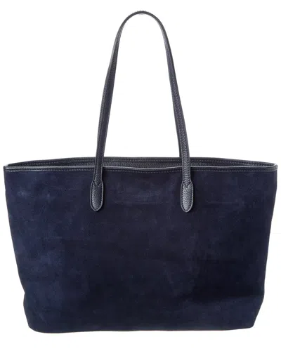 Persaman New York Suede Tote In Blue
