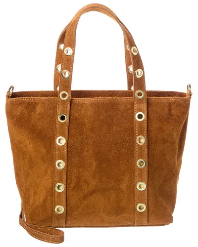 Persaman New York Suede Tote In Brown