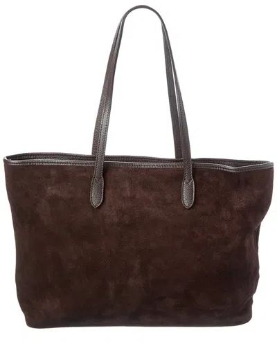 Persaman New York Suede Tote In Brown