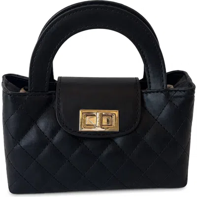 Persaman New York Sveva Quilted Leather Top Handle Bag In Black
