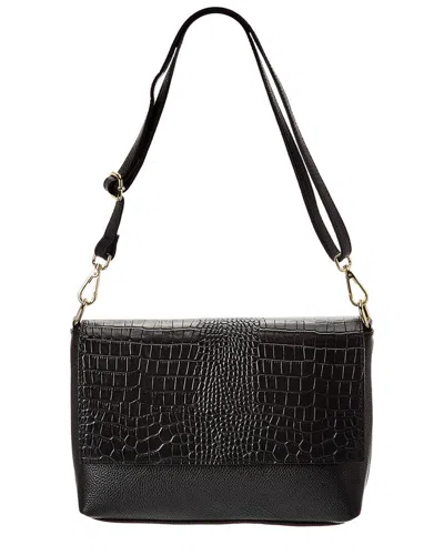 Persaman New York Tara13 Leather Crossbody In Black