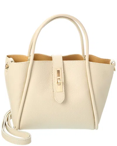 Persaman New York Tatum16 Small Leather Tote In Orange