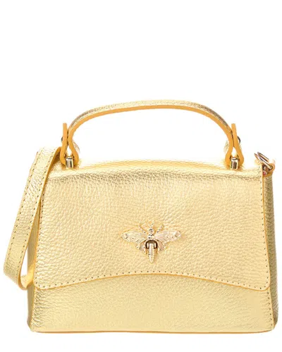 Persaman New York Adeline Canvas & Leather Crossbody In Gold