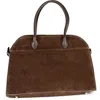 Persaman New York Valeria Suede Bowling Bag In Brown