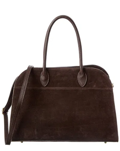 Persaman New York Valeria Suede Bowling Bag In Brown