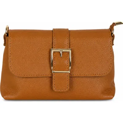 Persaman New York Zara Leather Crossbody Bag In Saddle