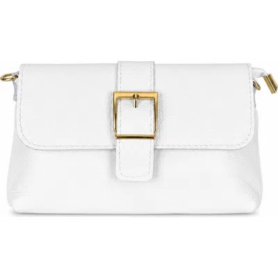 Persaman New York Zara Leather Crossbody Bag In White