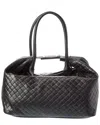 Persaman New York Zoey16 Embossed Leather Tote In Black