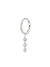 Persée 18k White Gold Diamond Hoop Earring In Silver