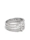 Persée 18kt White Gold Diamond Ring In Silver